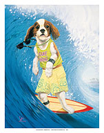 Surf Dawg - Surf Dogs - Fine Art Prints & Posters