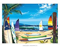 Surf N Sail - Surfboard & Sailboards - Fine Art Prints & Posters