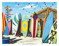 Surf Shack - Surfboard Art - Fine Art Prints & Posters