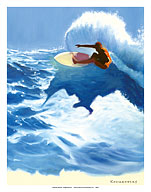 Chunks - Surfer On Wave - Fine Art Prints & Posters