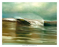 Crisp Shorebreak - Breaking Wave - Perfect Glassy Surfing Barrel - Fine Art Prints & Posters