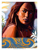 Hawaiian Girl in Shadow - Fine Art Prints & Posters