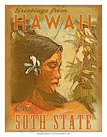Greetings from Hawaii - Our 50th State - Fine Art Prints & Posters