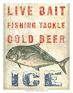 Hawaii Bait Stand Sign - Fishing Tackle, Cold Beer, Ice - Fine Art Prints & Posters