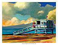 Lifeguard Tower at Sunset - Fine Art Prints & Posters