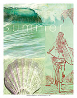 Summer - Surfer Girl - Giclée Art Prints & Posters