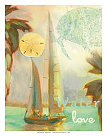 Water Love - Sailboat - Sailing - Giclée Art Prints & Posters