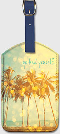 Go Find Yourself - Hawaiian Leatherette Luggage Tags