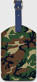 Camouflage Army Forest - Leatherette Luggage Tags