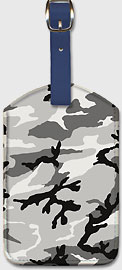 Camouflage Grey - Leatherette Luggage Tags
