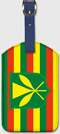 Kanaka Maoli Flag - Hawaiian Leatherette Luggage Tags