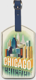 Chicago Skyscrapers - Leatherette Luggage Tags