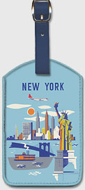 New York - USA - Manhattan - Fly Northwest Orient Airlines - Leatherette Luggage Tags