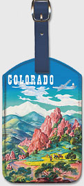 Colorado - United Air Lines - Garden of the Gods, Colorado Springs - Leatherette Luggage Tags