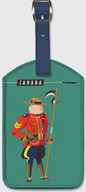 Canada - Royal Canadian Mounted Police (Mountie) - Qantas Empire Airways (QEA) - Leatherette Luggage Tags