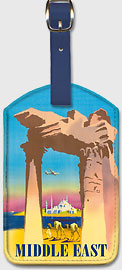 Middle East - Leatherette Luggage Tags