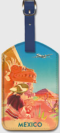 Mexico - Mayan Ruins - Leatherette Luggage Tags