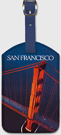 San Francisco - Golden Gate Bridge - Leatherette Luggage Tags