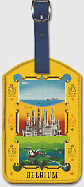 Visit Belgium - The Sea, the City and the Countryside - Leatherette Luggage Tags