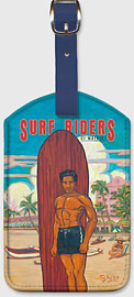 Surf Riders Waikiki - Hawaiian Leatherette Luggage Tags