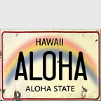 Aloha License Plate - Hawaii Magnet
