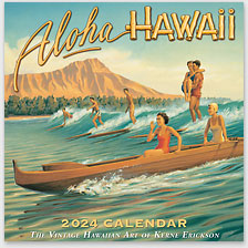 Aloha Hawaii - 2024 Deluxe Hawaiian Wall Calendar
