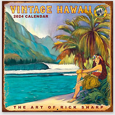 Vintage Hawaii - 2024 Deluxe Hawaiian Wall Calendar