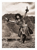 Hawaiian Hula - Dance To Aina (The Land) III - Fine Art Black & White Carbon Prints
