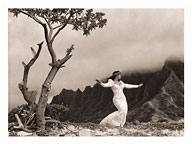 Hula ‘auana (Modern Style) Hawaiian Dancer - Fine Art Black & White Carbon Prints