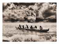 Captain Cook’s Return - Hawaiian Outrigger Canoe (Wa‘a) - Fine Art Black & White Carbon Prints