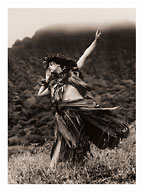 Primitive Hula - Hawaiian Hula Dancer - Fine Art Black & White Carbon Prints