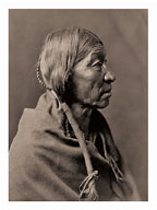 Cheyenne Male Profile - The North American Indian - Fine Art Black & White Carbon Prints