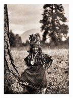 Flathead Childhood - Salish Native Boy - North American Indians - Fine Art Black & White Carbon Prints