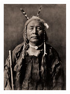 Eagle Child - Atsina Native Man - North American Indian - Fine Art Black & White Carbon Prints