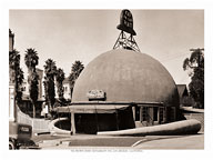 The Brown Derby Restaurant 1932 - Los Angeles, California - Fine Art Black & White Carbon Prints