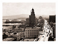 Long Beach, California 1933 - Ocean Boulevard - Fine Art Black & White Carbon Prints
