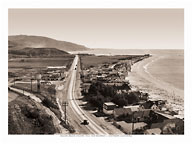 Malibu Beach Colony 1944 - Old Highway 1, Southern California - Fine Art Black & White Carbon Prints