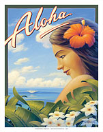 Aloha - Hawaii - Plumeria Flowers - Fine Art Prints & Posters