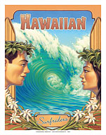 Hawaiian Surfriders - Hawaii Hula Dancers - Fine Art Prints & Posters