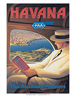 Over Paris France Pan American Kerne Erickson Vintage Style Travel Poster Print 