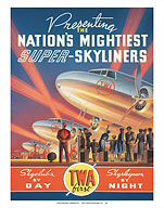 Super Skyliners - TWA (Transcontinental & Western Air) - Skyclub by Day - Skysleeper by Night - Douglas DC-3s - Giclée Art Prints & Posters