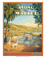 Along the Malibu - The California Coast Highway - Motorcoach Touring Company - Adamson House (Taj Mahal of Tile) - Giclée Art Prints & Posters