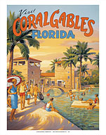 Visit Coral Gables - Florida - Venetian Pool - Giclée Art Prints & Posters