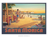 Visit Santa Monica - California - Santa Monica Pier - Giclée Art Prints & Posters