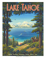 Lake Tahoe, California - Sierra Nevada Mountains - Riding, Boating, Swimming, Fishing, Hiking, Golf - Giclée Art Prints & Posters