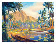 A Walk in the Park - Kapiolani Park - Oahu, Hawaii - Giclée Art Prints & Posters