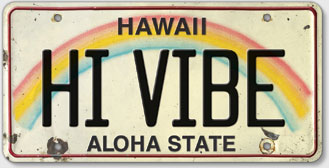 HI Vibe - Hawaiian Vintage License Plate