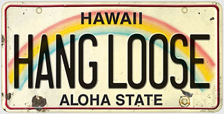 Hang Loose - Hawaiian Vintage License Plate Magnets