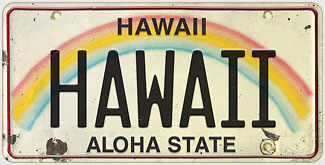 Hawaii - Hawaiian Vintage License Plate Magnets