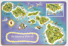 Map of the Islands of Hawaii, USA - 